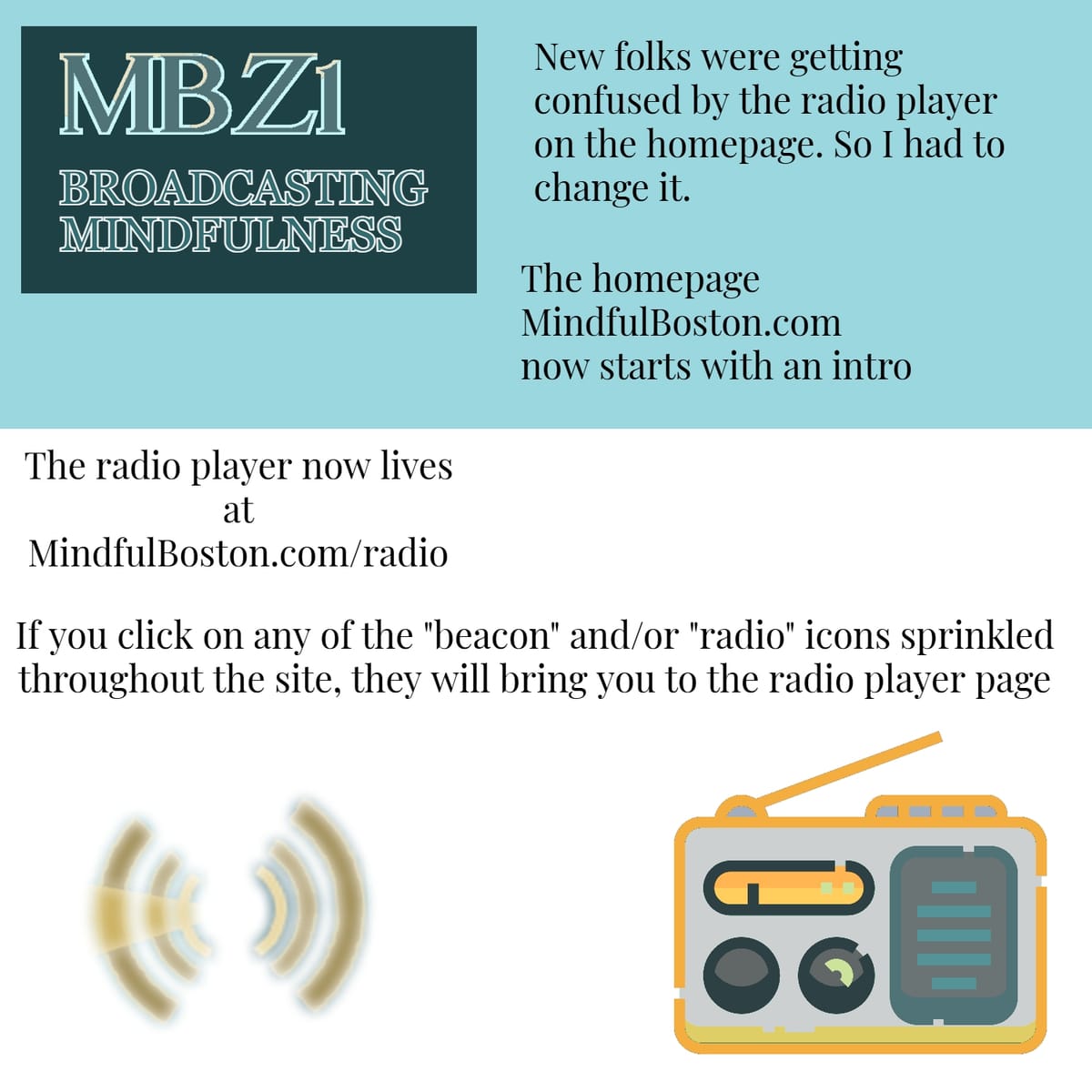 Radio location changed